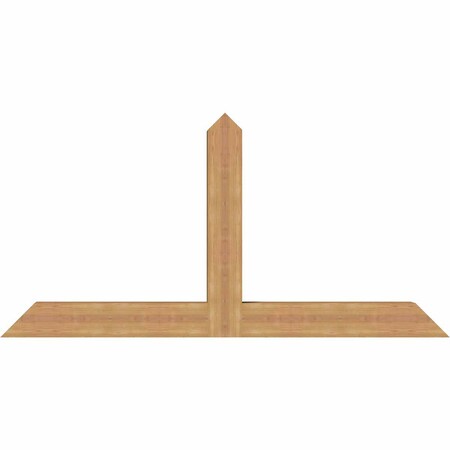 Ekena Millwork Portland Timber Gable Bracket, Western Red Cedar, 72"W x 36"H x 5 1/2"D x 5 1/2"F, 12/12 Pitch GBW072X36X0606POR00SWR